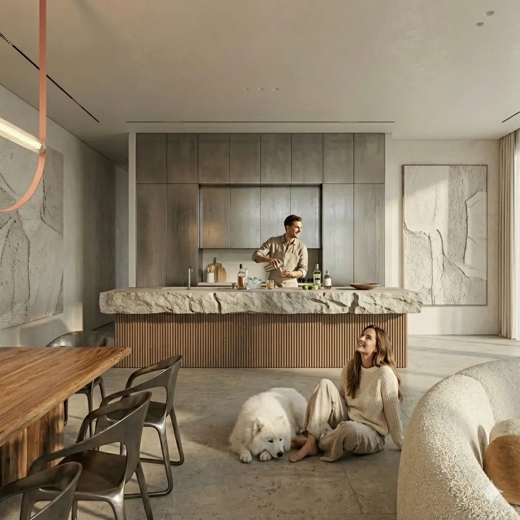 Modern Kitchen Design with Marble