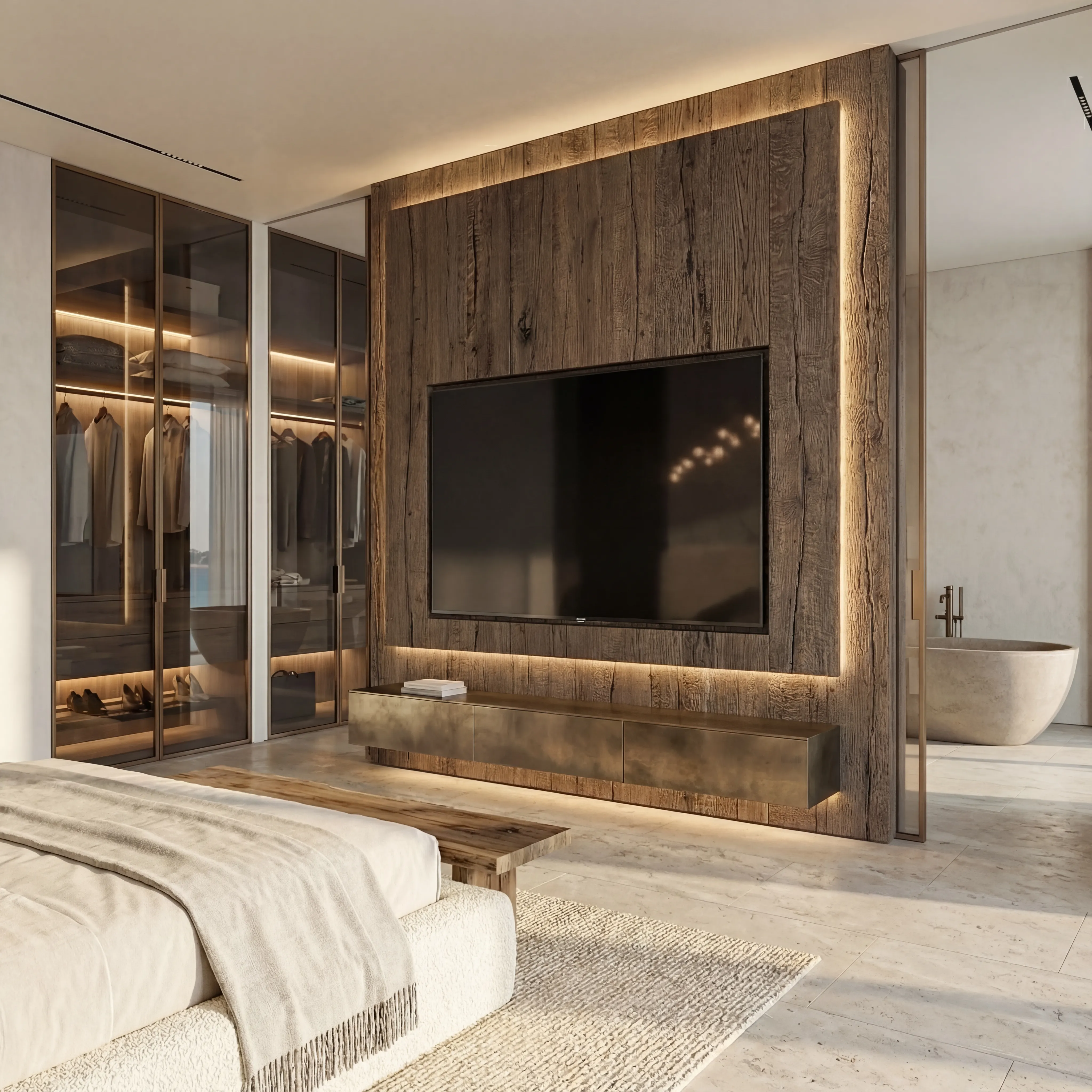 Custom TV Wall Design Detail